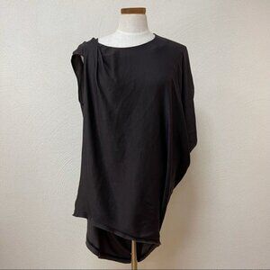 Helmut Lang Black Cowl Neck Tunic Top Sz Medium
